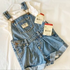 OSHKOSH Girl Denim Overalls - 2 PC, 18 M